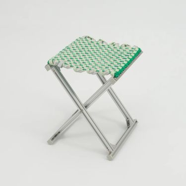 TANCHEN MAZHA Stool in Pea and Silver