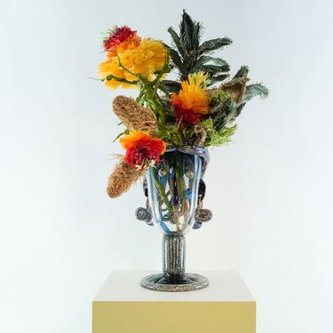 Primitivo woman with classic column neck by Hugh Findletar, 2024