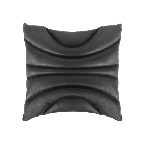 Puffer Cushion - Black Leather