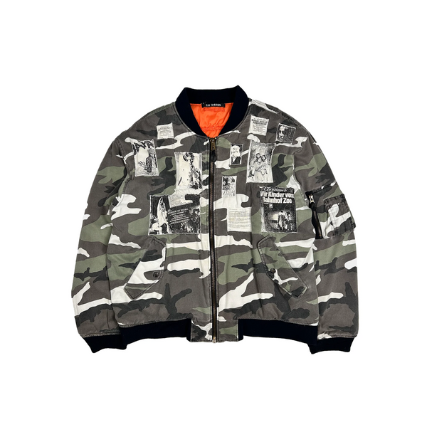 Raf Simons AW2001 "Riot, Riot, Riot" MA-1 Camo Patched Bomber