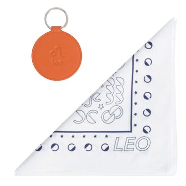 DOOZ Leo Bandana + Keychain Set in White