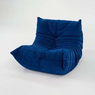 Togo Fireside Lounge Chair in Infanta Blue by Michel Ducaroy for Ligne Roset, 2023