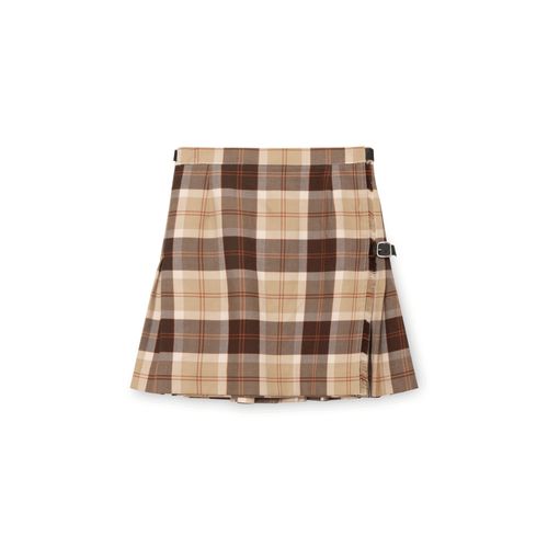 Vintage Plaid Pleated Skirt