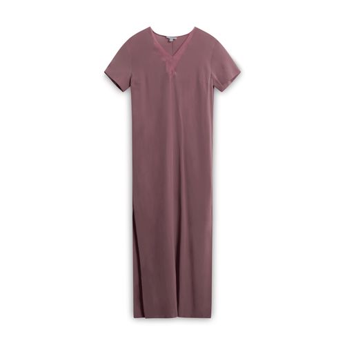 COS Silk Straight Silhouette V-Neck Dress - Purple