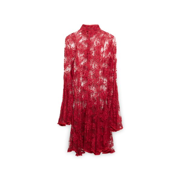 Palomo Spain Red Lace Dress