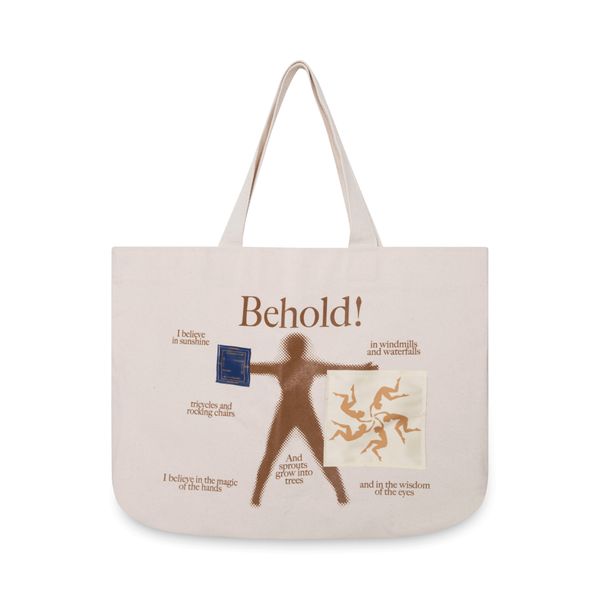 Behold! Natural With Labels Tote