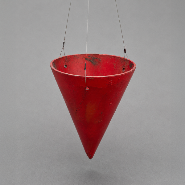 HANGING RED CONE PLANTER