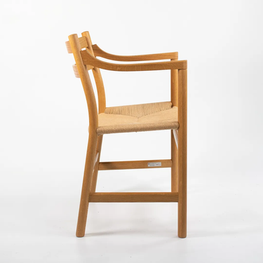 Oak and Paper Armrest Dining Chair by Hans Wegner for Carl Hansen, 2021