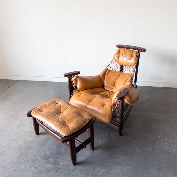 Jangada Chair & Ottoman by Jean Gillon for Italma Wood Art
