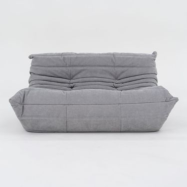 Togo Small Settee Sofa in Grey Alcantara by Michel Ducaroy for Ligne Roset, 2023