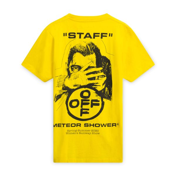 OFF-WHITE Yellow "Staff" "Meteor Shower" T-Shirt