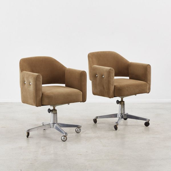 Midcentury Swivel Desk Chairs, Spain, 1960s