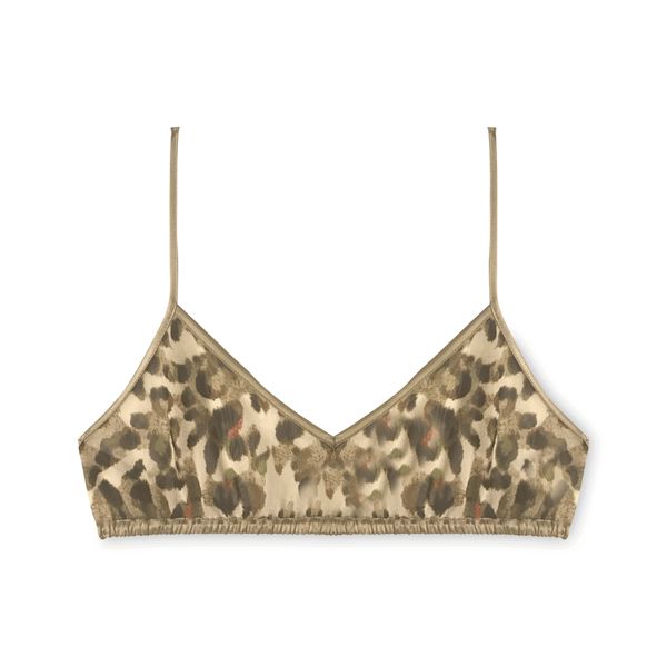 Leopard Print Mesh Bralette