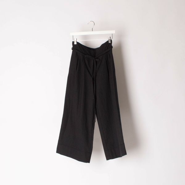 FORTE FORTE Pants Wide Leg Wool Blend Cropped Trousers