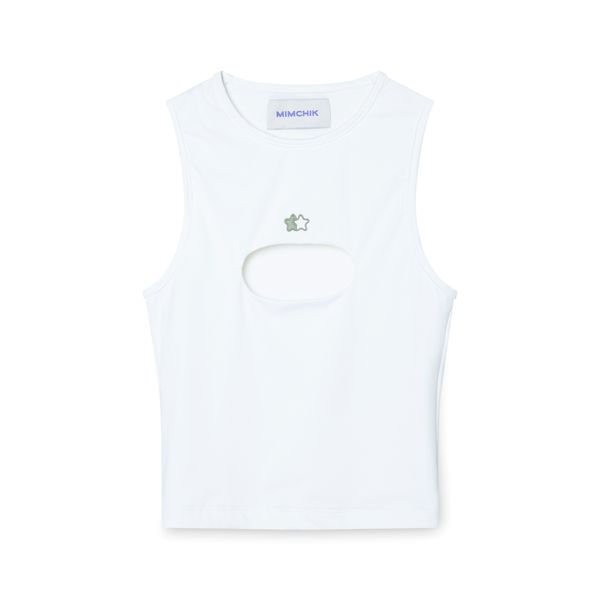 White Cutout Tank