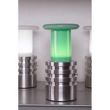 Mycelium Lamp in Glossy Green