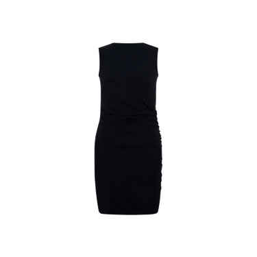 Amina Muaddi x Wolford Black Ruched-Side Jersey Dress