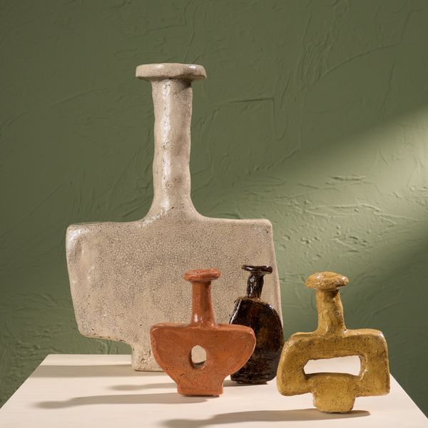 Set of Four Tiny and Small Core Vessels by Willem van Hooff, Glazed Earthenware, The Netherlands, 2020s