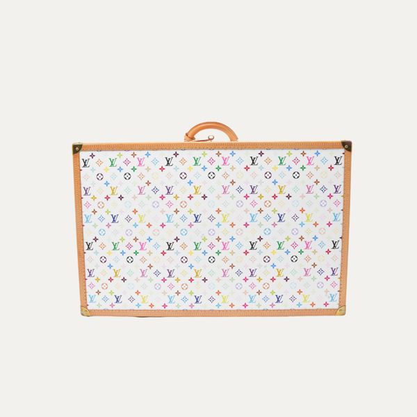 Louis Vuitton x Murakami White Monogram Alzer 80 Trunk