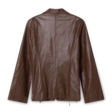 1970s Soft Brown Leather Blazer