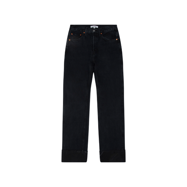 RE/DONE Black High Rise Loose Long Jeans