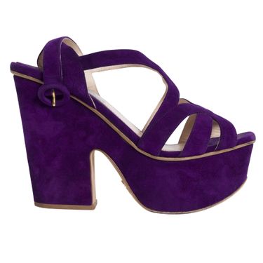 Prada Platform Sandals - Purple