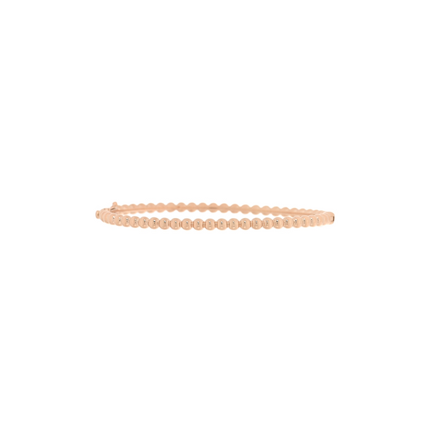 Van Cleef & Arpels 18k Rose Gold Perlée Pearls of Gold Bangle, M