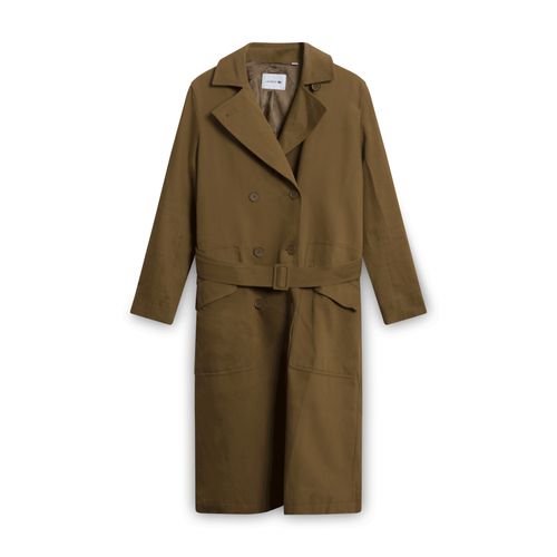 Lacoste Trench Coat with Belt - Brown