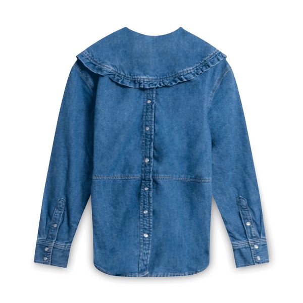 GANNI x  Blue Levi's Edition Denim Collar Shirt