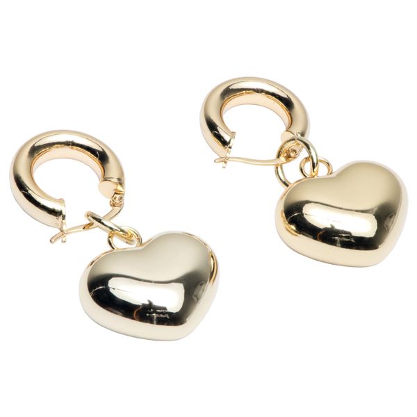 GOLD HEART EARRINGS