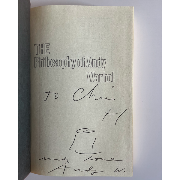 The Philosophy of Andy Warhol - Signed with Soup Can Drawing