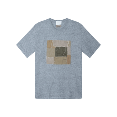 KUON x Nick Wooster Grey/Green Patchwork Tee
