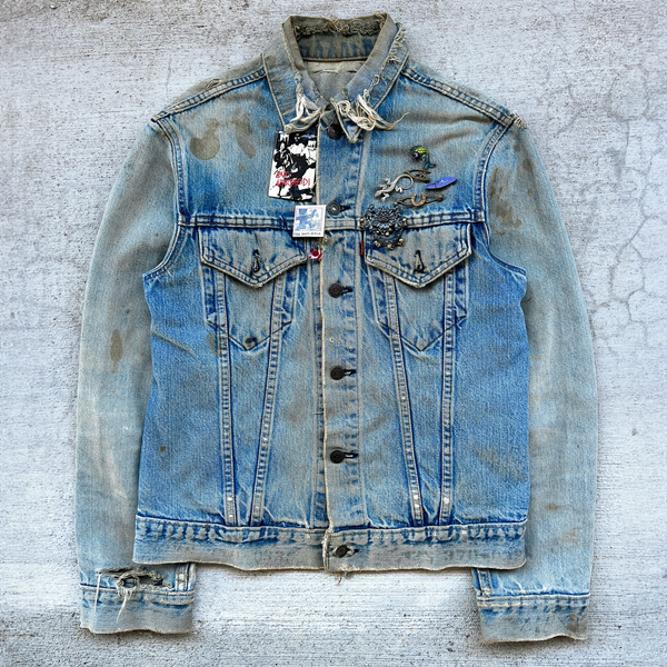 1980s Free South Africa Sandblasted Levi's Trucker Denim Jacket