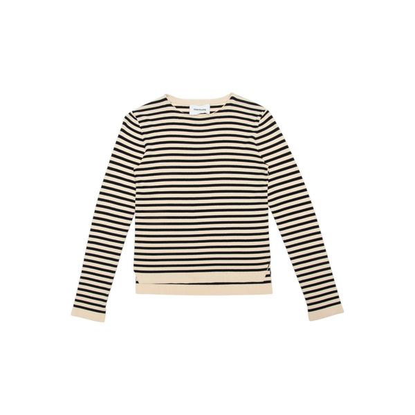 Harmony Beige and Black Striped Long Sleeve Shirt