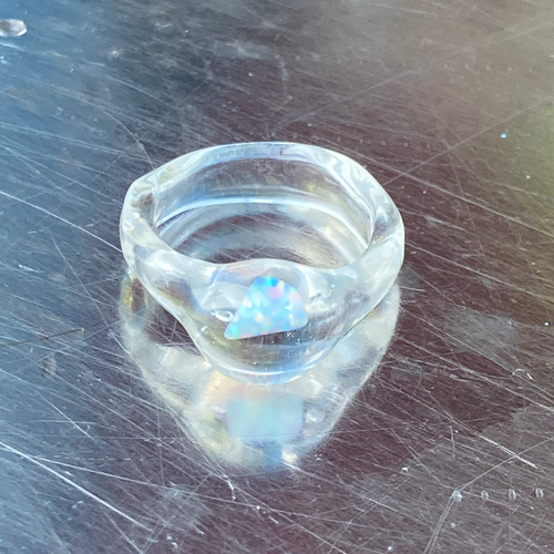 Clear Glass Ring 