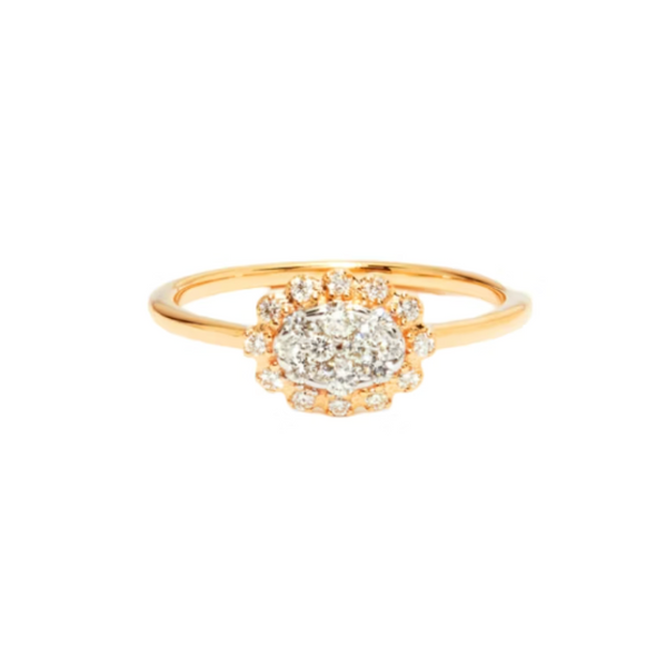 Scosha East Meets West Pavé Oval Ring