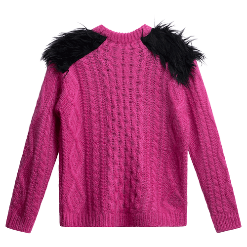 Prada 19 Mohair Fur Tuft Sweater