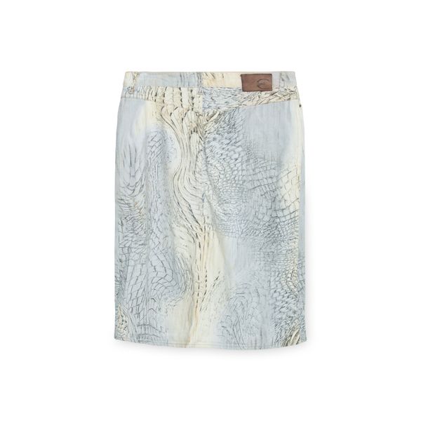 Roberto Cavalli Crocodile Print Midi Skirt