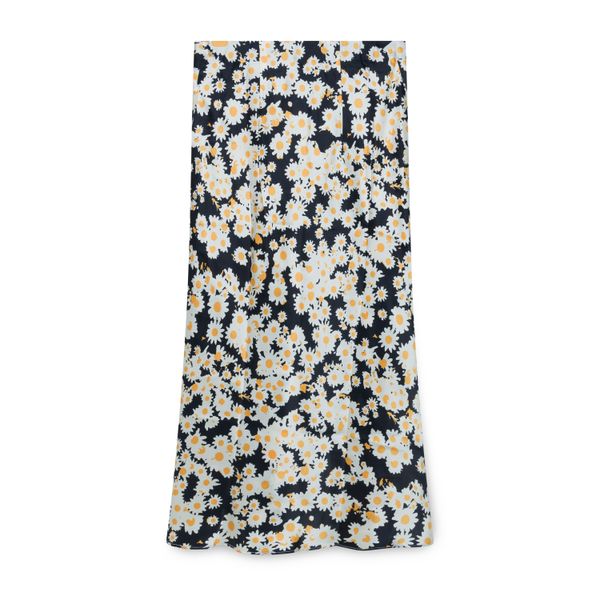 Réalisation Par Silk Floral Midi Skirt 