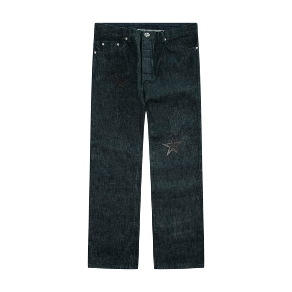 Chrome Hearts Star Patch Black Raw Jeans