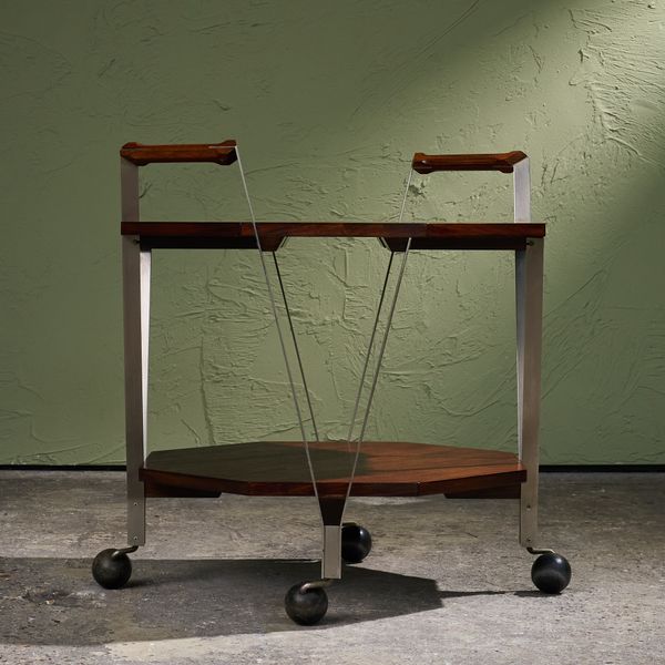 Octagonal Trolley Model 1101 by Ico Parisi for Stildomus, Italy 