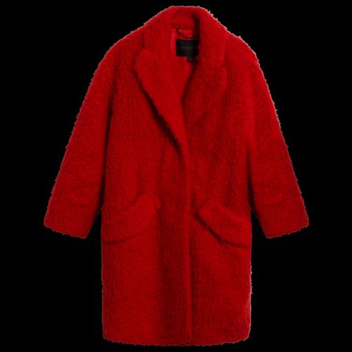 Coach Cherry Red Shearling Coat