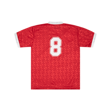 Vintage Red and White Soccer Jersey