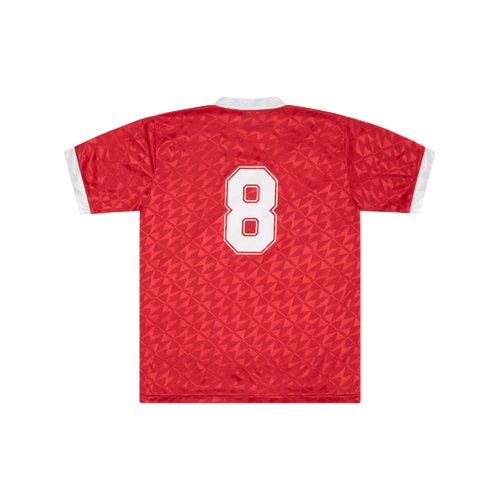 Vintage Red and White Soccer Jersey