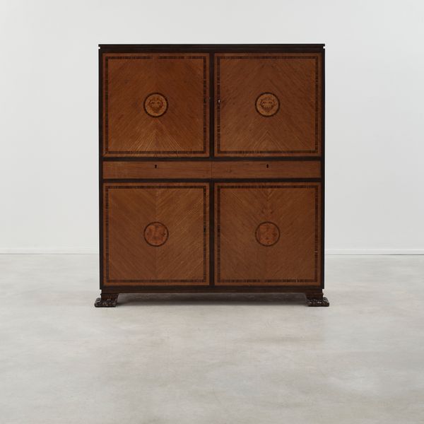 Art Deco Cabinet Veneered in Birch, Rosewood, and Oak, Sweden, 1930s