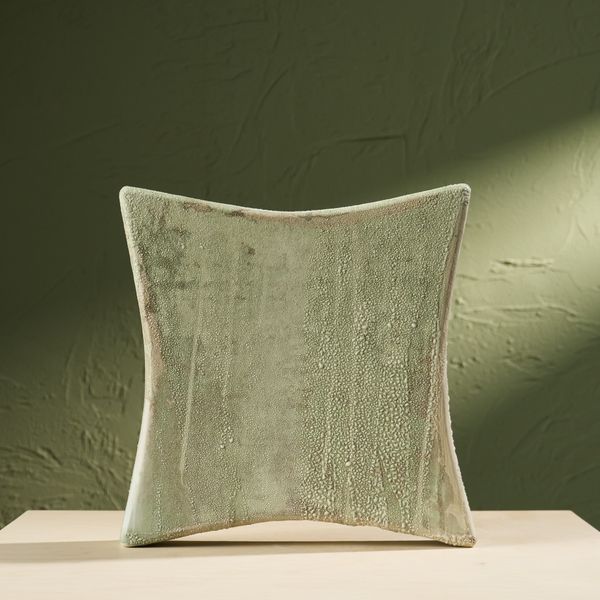 'Condensation' Series C2, Glazed Ceramic Sculpture in Green by Eunsol Kim, The Netherlands, 2025"