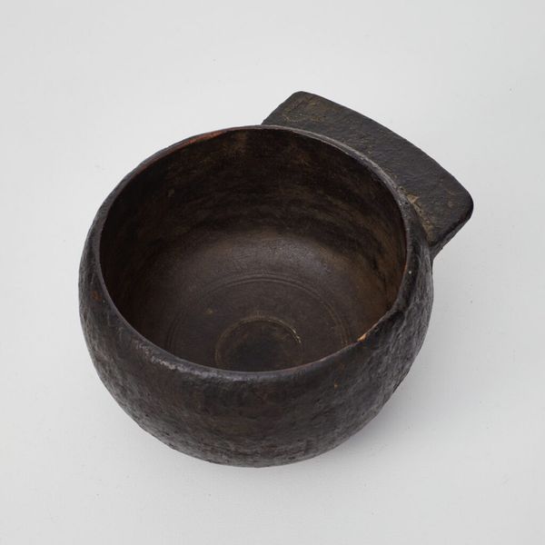 Antique Tarred Wooden Pot Europe, 17th century