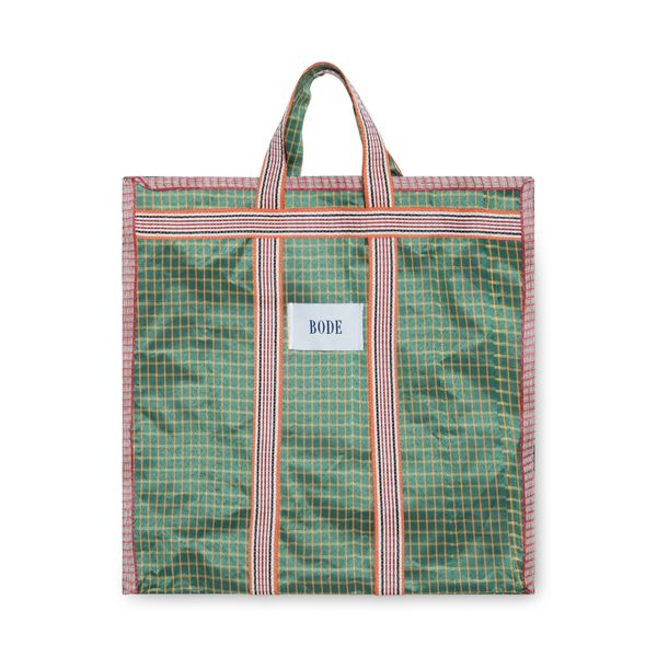 Bode Green and Orange Tote Bag