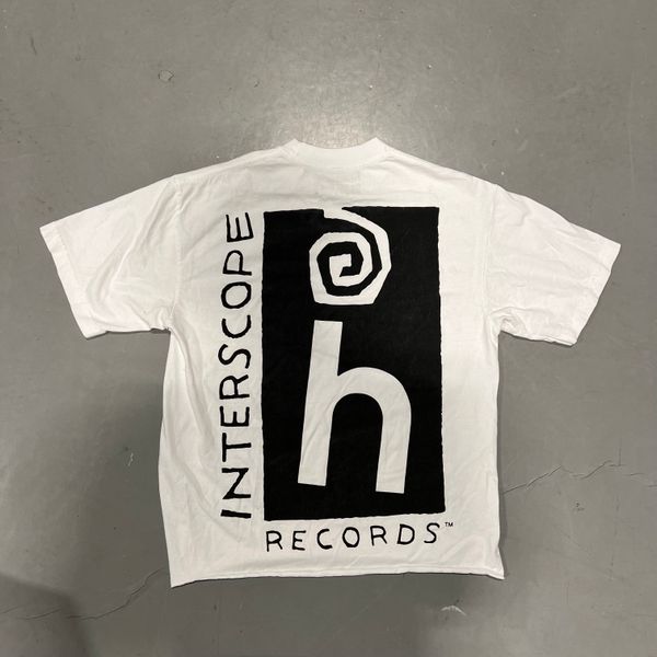 Holiday White Interscope Records Tee