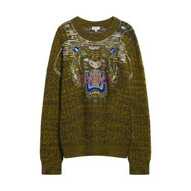 Kenzo Embroidered Cable Knit Sweater